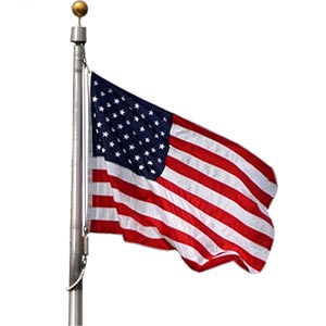 US Flag with Pole - Schoodic Enterprises - Aqua-Lounge Dock Alum. Docks, Watercraft Lifts & More - SchoodicEnterpries.com